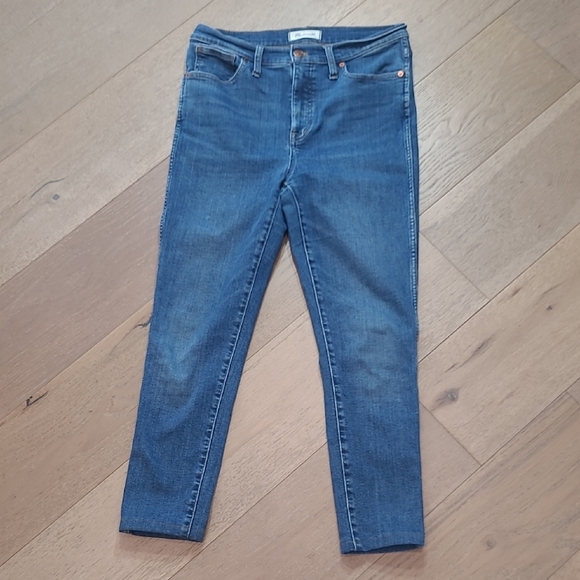 Madewell Jeans Women's sz 29T 10" High Rise Skinny Cropped Denim Jeans - Picture 2 of 16